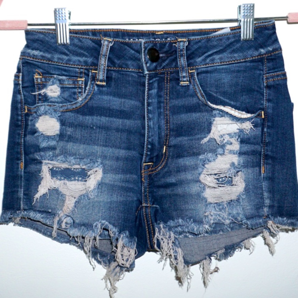 American Eagle Super Stretch Hi-Rise Shortie Shorts. Size 2.